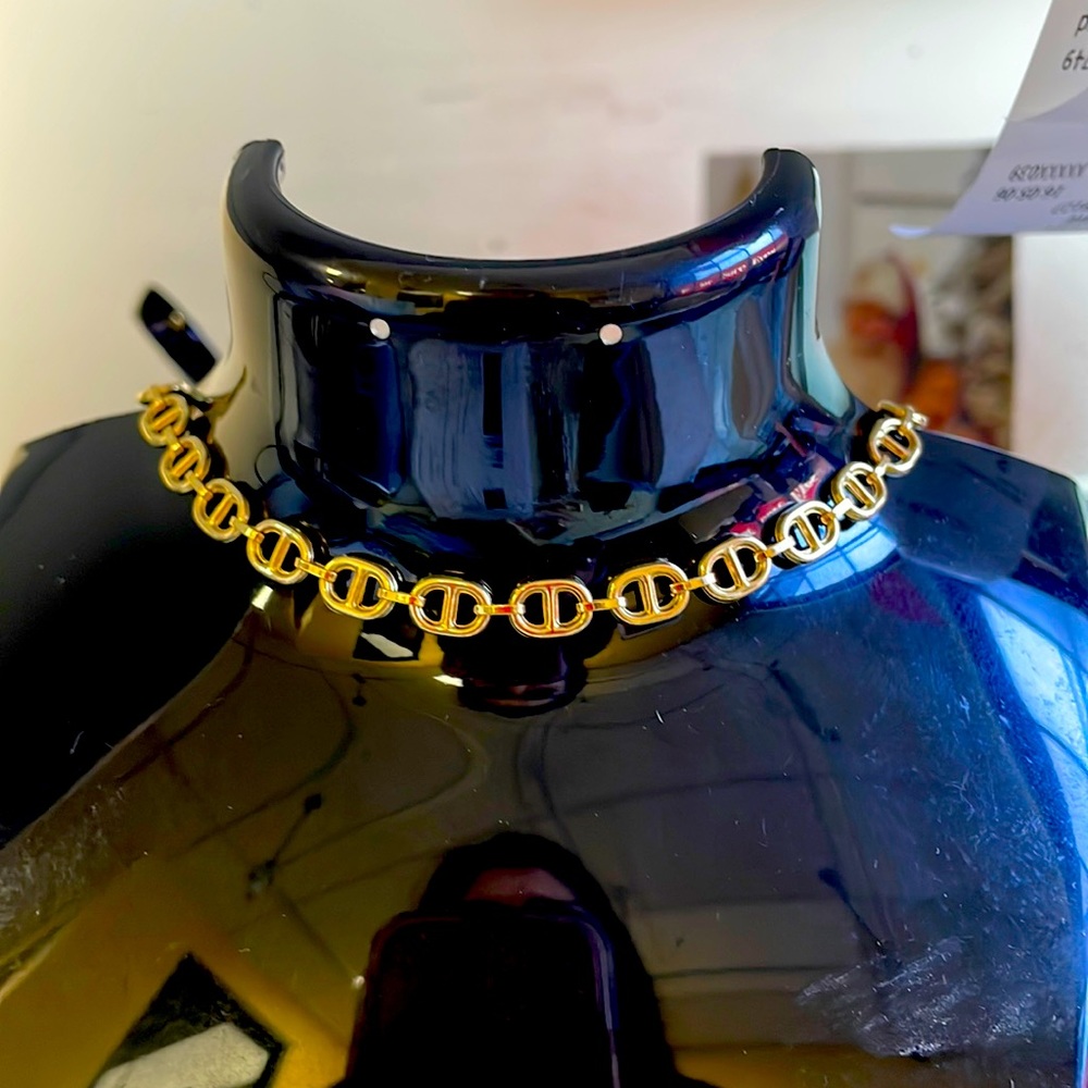 18k choker type necklace 14-15 cm